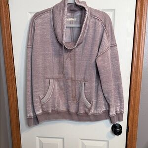 Free People Women's Dusty Pink Cowl Neck Sweater